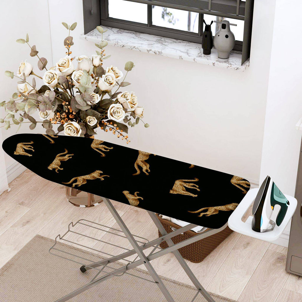 1-Piece Animal Leopard Gold  Ironing Board Cover, Universal Size, Without Board