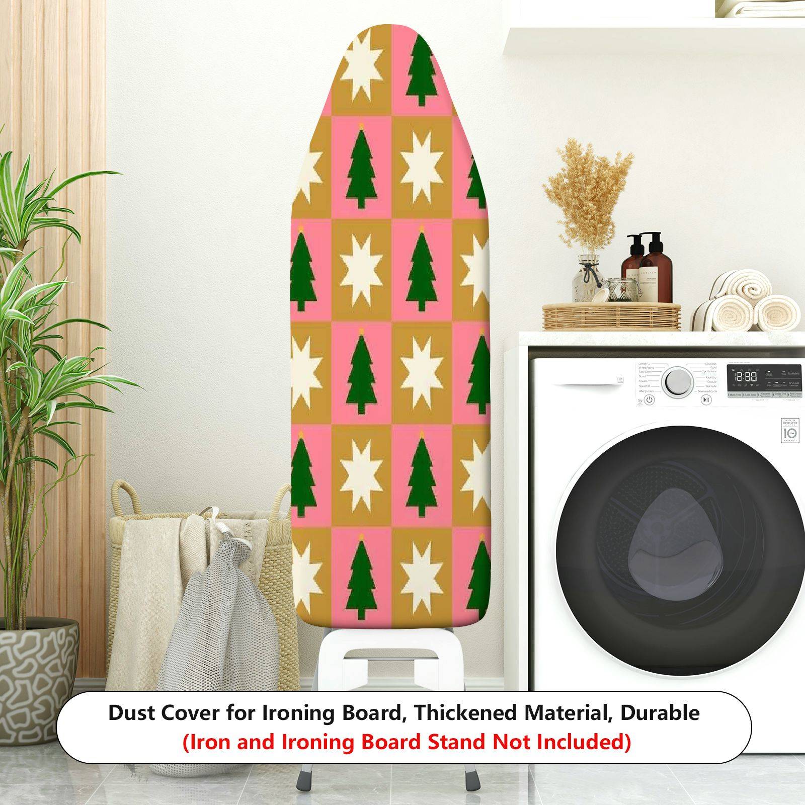 1-Piece Christmas Tree Star Pattern  Ironing Board Cover, Universal Size, Without Board