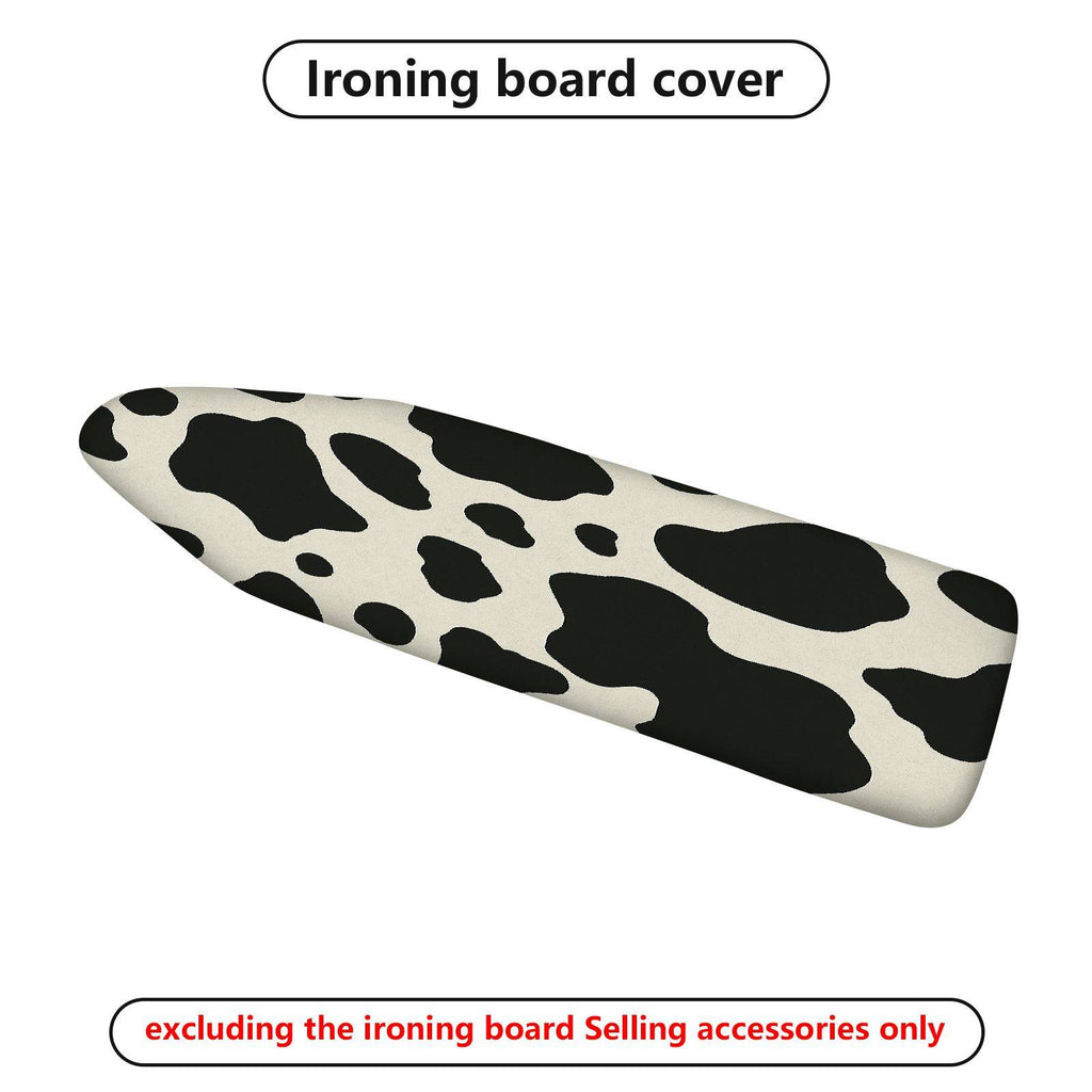 1-Piece Cow Print Animal Pattern Black and White  Ironing Board Cover, Universal Size, Without Board