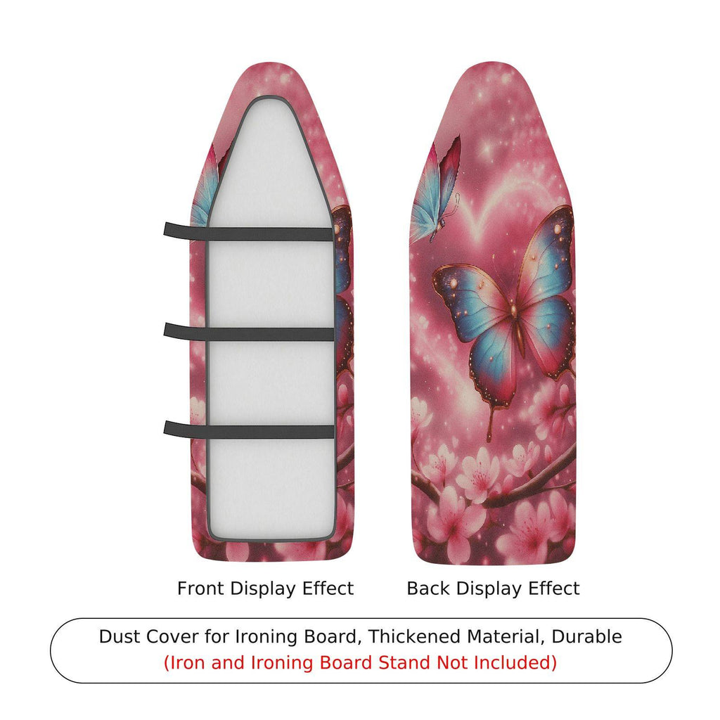 1-Piece Butterfly Cherry Blossom Pink  Ironing Board Cover, Universal Size, Without Board