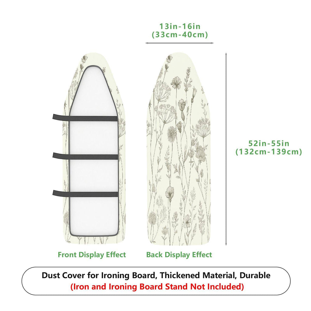 1-Piece Floral Elegant Pattern Beige  Ironing Board Cover, Universal Size, Without Board