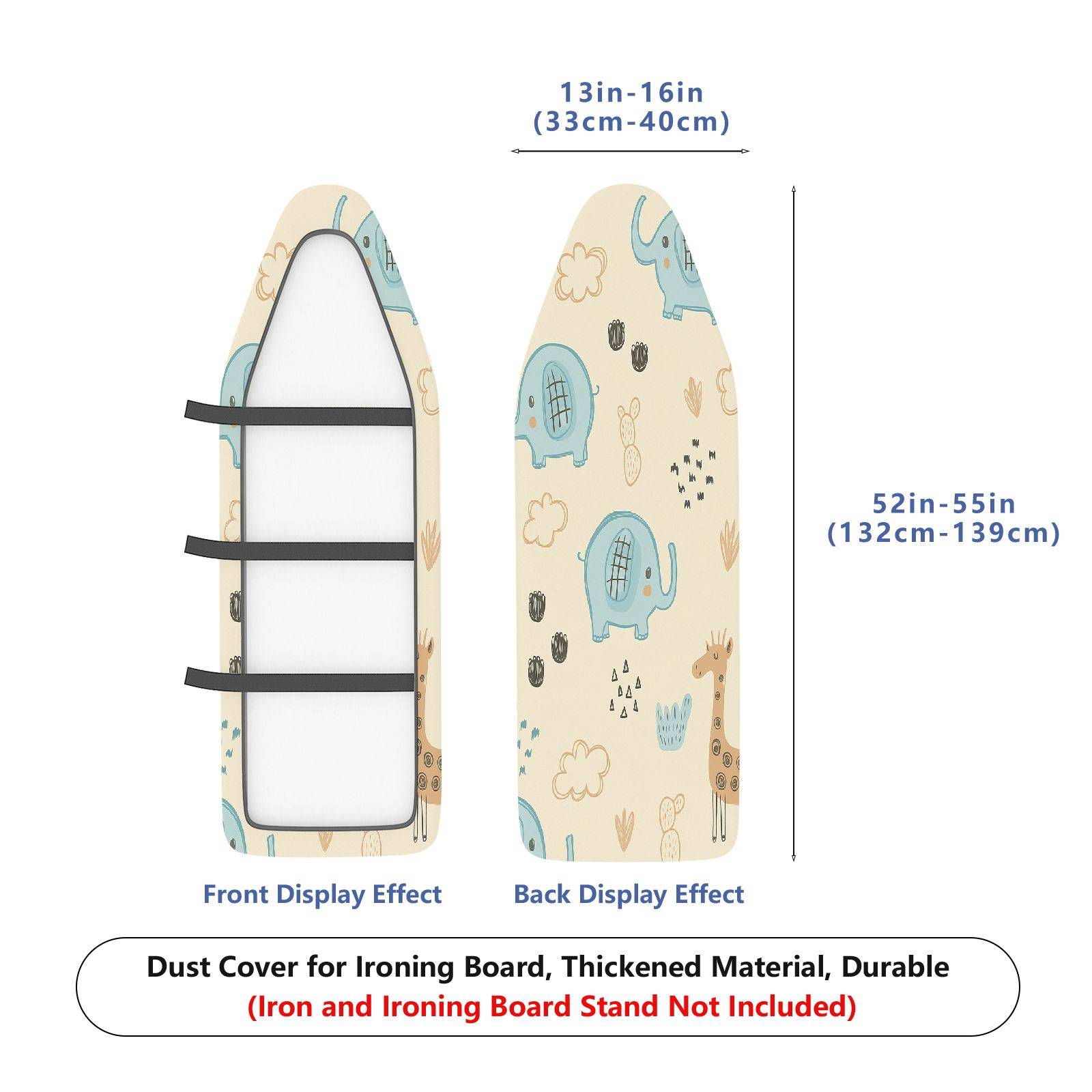 1-Piece Animal Cloud Giraffe theme  Ironing Board Cover, Universal Size, Without Board