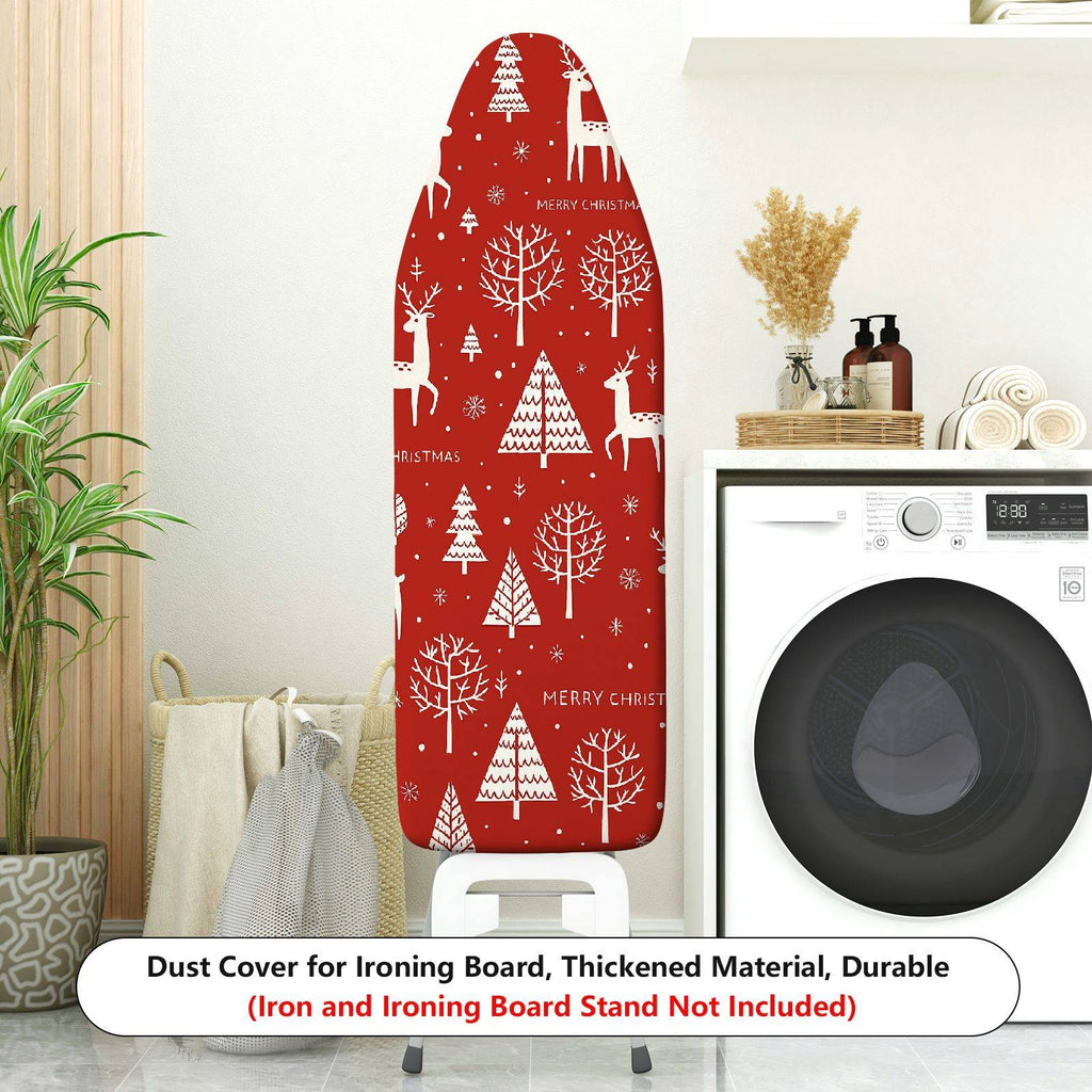 1-Piece Christmas Deer Tree  Ironing Board Cover, Universal Size, Without Board