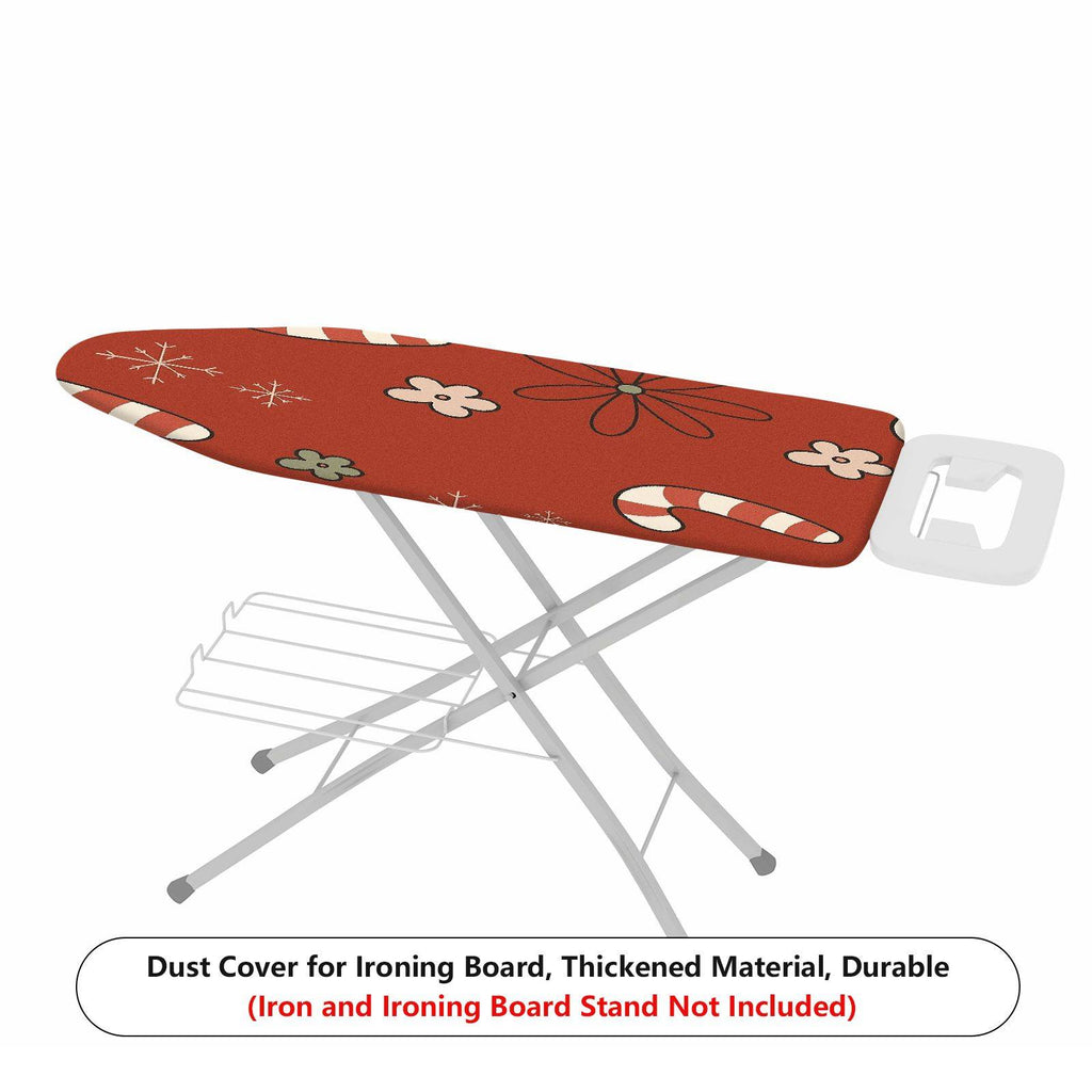 1-Piece Christmas Snowflake Candy Cane Flower  Ironing Board Cover, Universal Size, Without Board