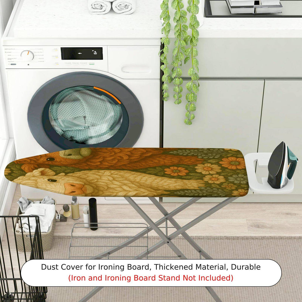 1-Piece Floral Animal Pastoral  Ironing Board Cover, Universal Size, Without Board