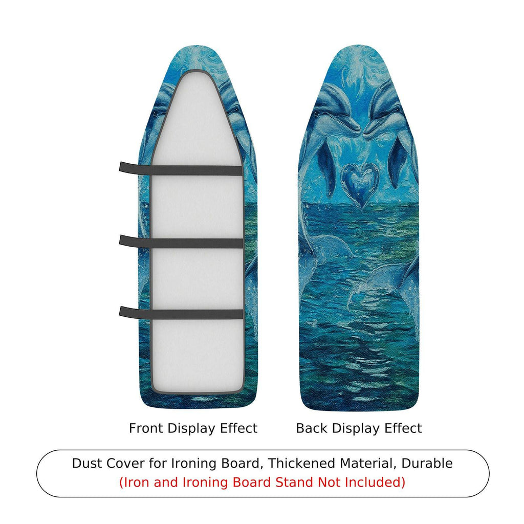 1-Piece Dolphin Ocean Blue  Ironing Board Cover, Universal Size, Without Board