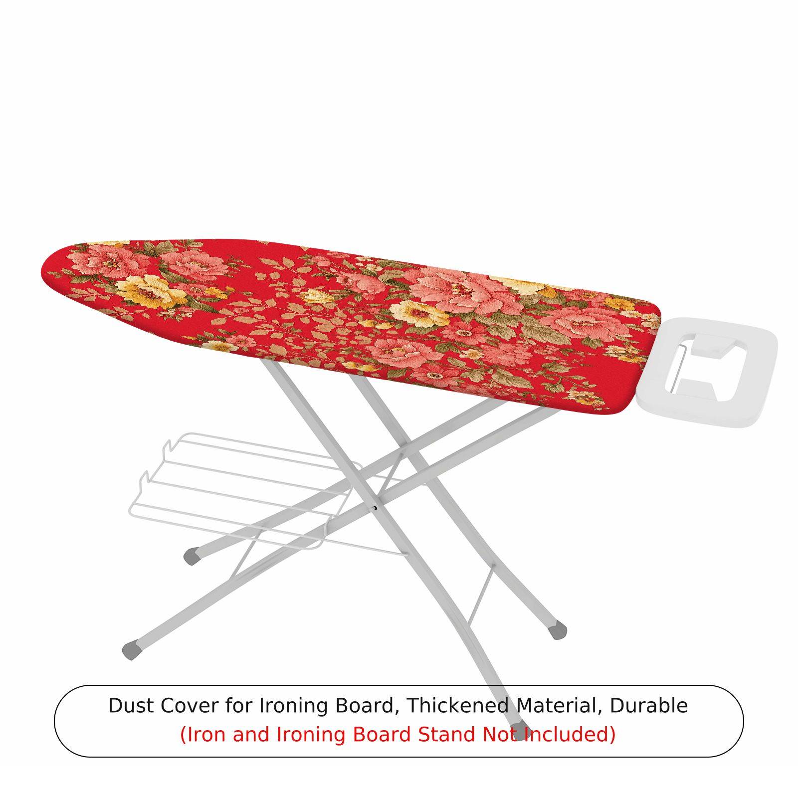 1-Piece Floral Red Pink Yellow  Ironing Board Cover, Universal Size, Without Board