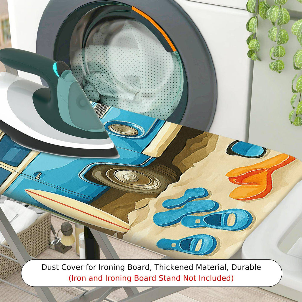 1-Piece Retro Travel Beach  Ironing Board Cover, Universal Size, Without Board