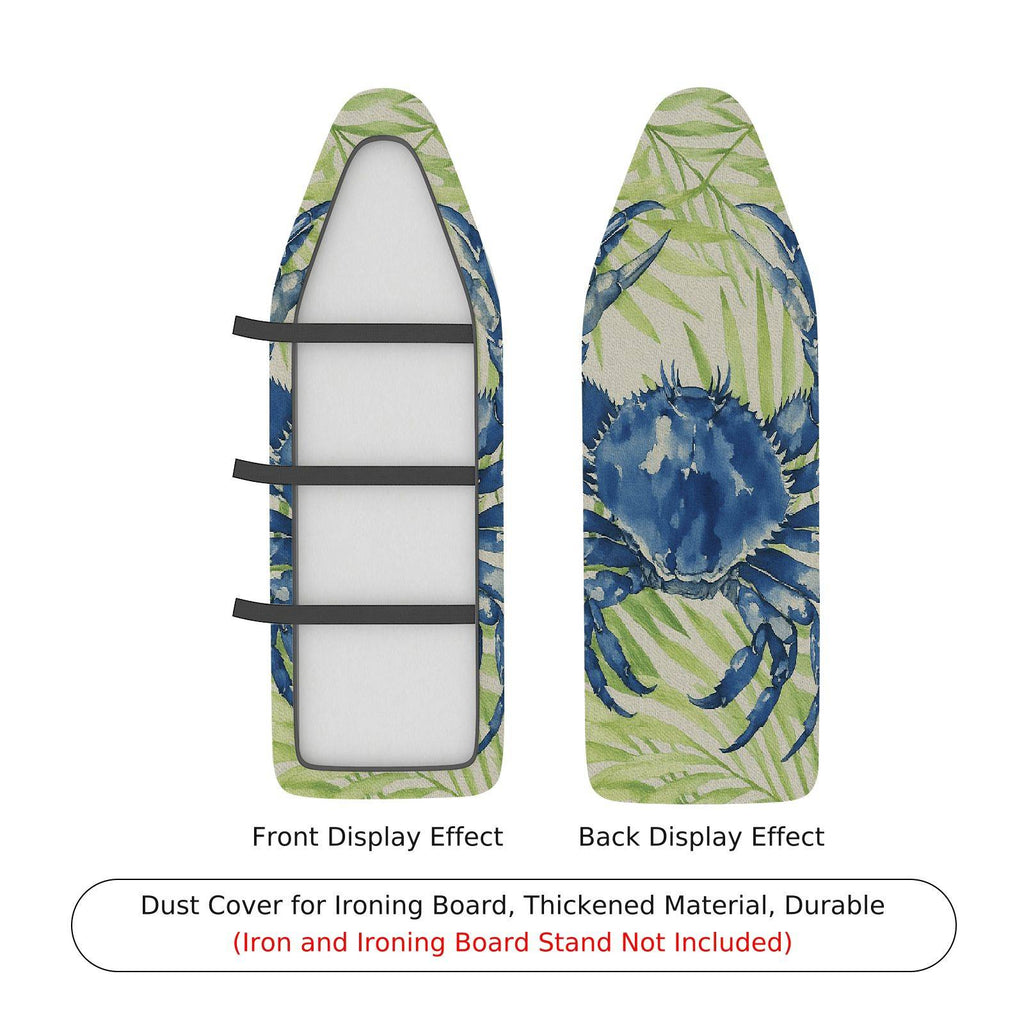 1-Piece Blue Crab Leaves Ocean  Ironing Board Cover, Universal Size, Without Board