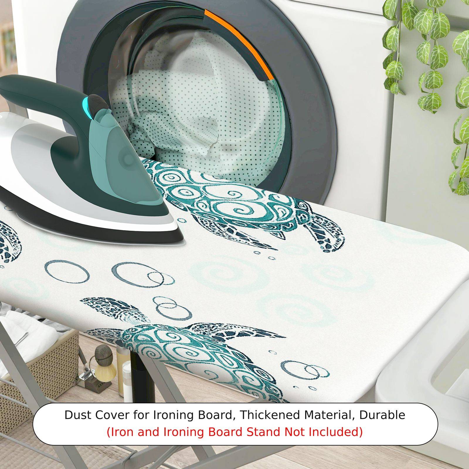 1-Piece Sea Turtle Ocean Marine  Ironing Board Cover, Universal Size, Without Board