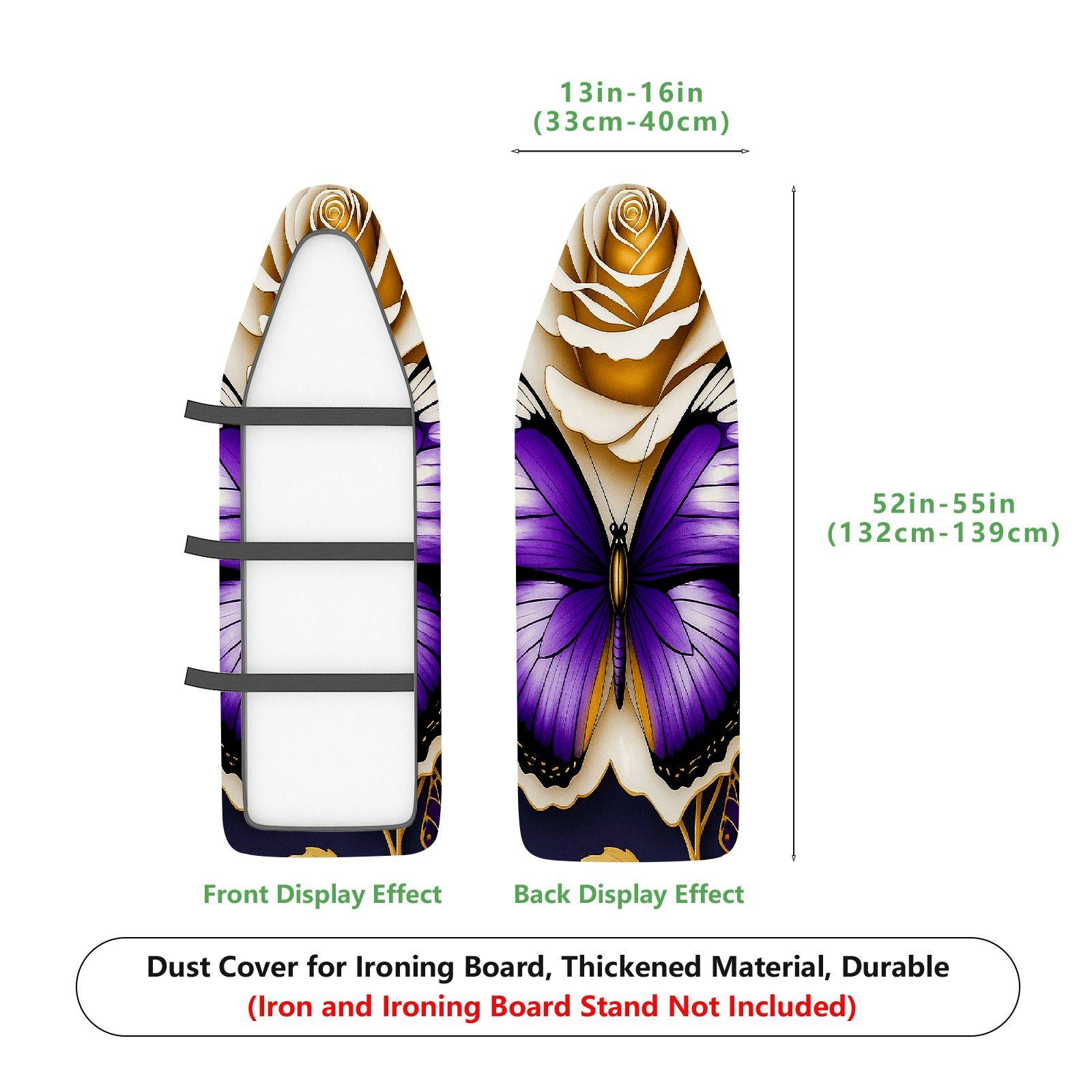 1-Piece butterfly floral abstract  Ironing Board Cover, Universal Size, Without Board