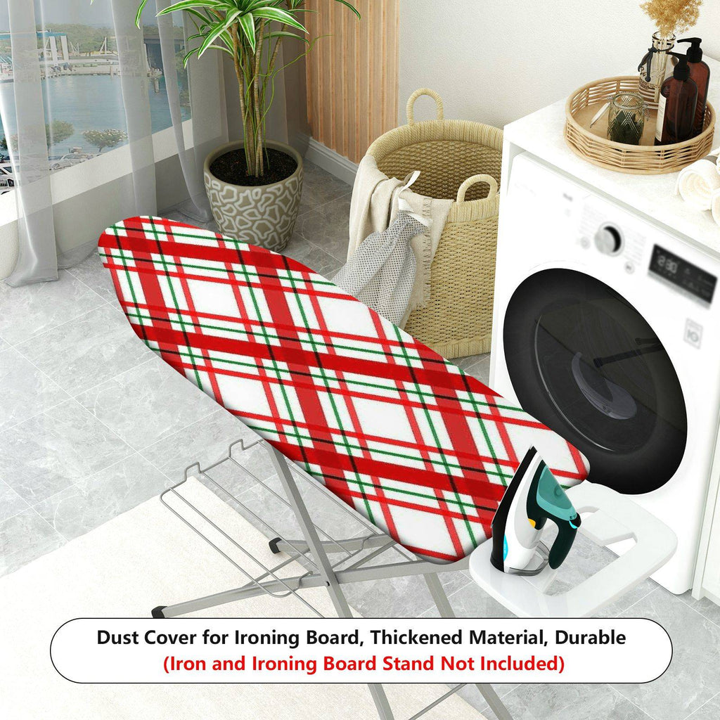 1-Piece Christmas Plaid Red  Ironing Board Cover, Universal Size, Without Board