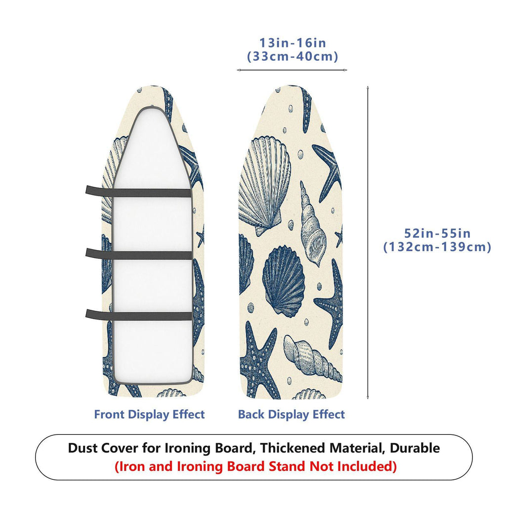 1-Piece Seashell Starfish Ocean  Ironing Board Cover, Universal Size, Without Board