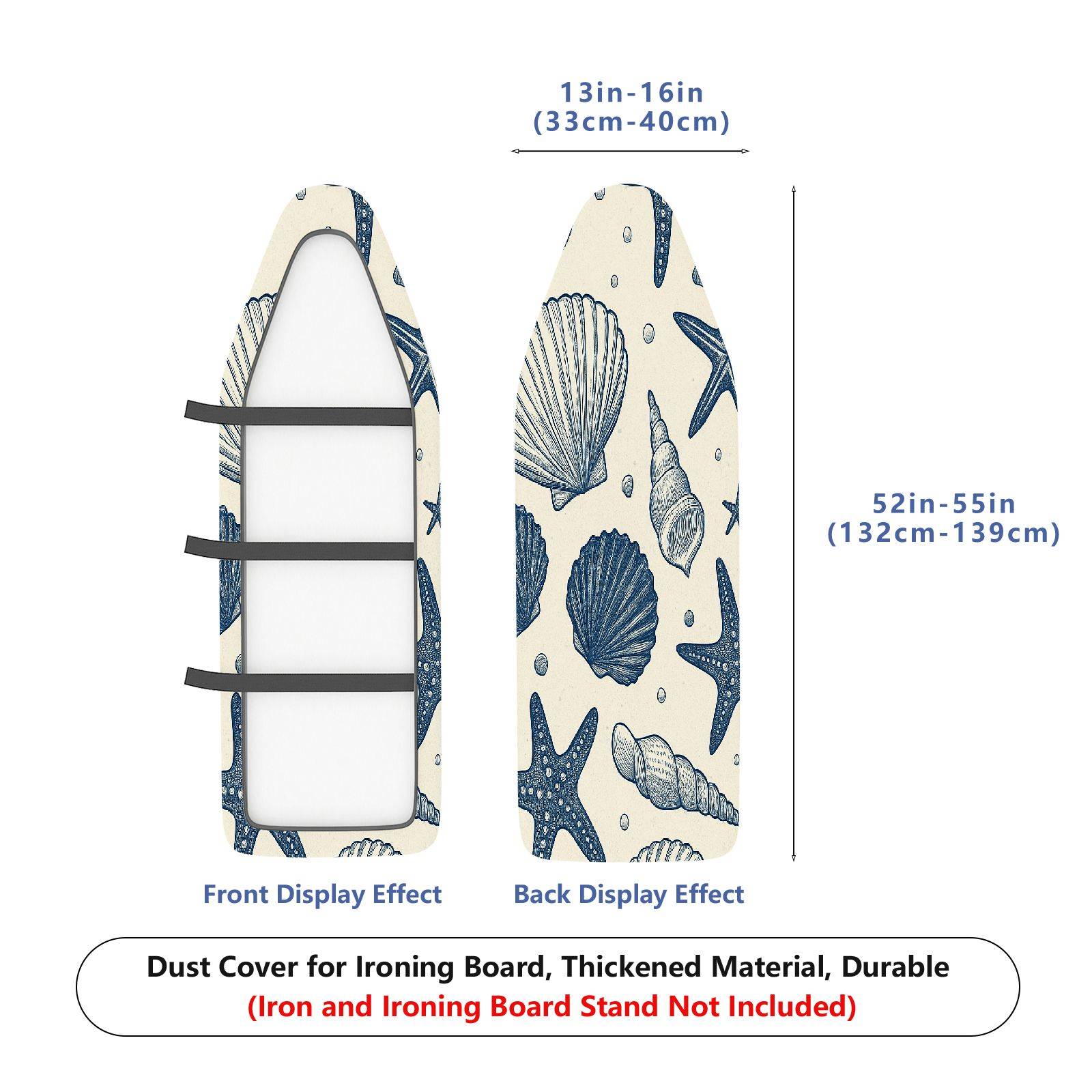 1-Piece Seashell Starfish Ocean  Ironing Board Cover, Universal Size, Without Board