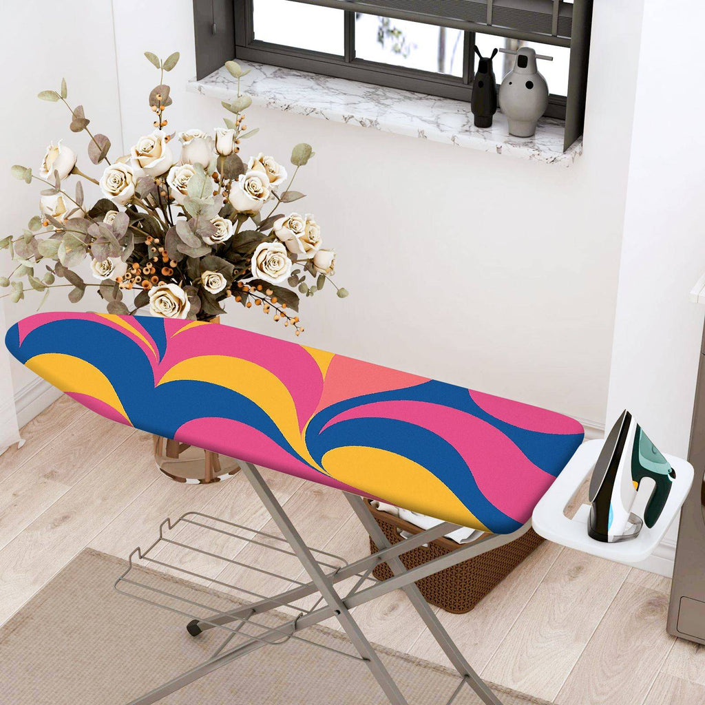 1-Piece Abstract Colorful Swirl Pattern  Ironing Board Cover, Universal Size, Without Board