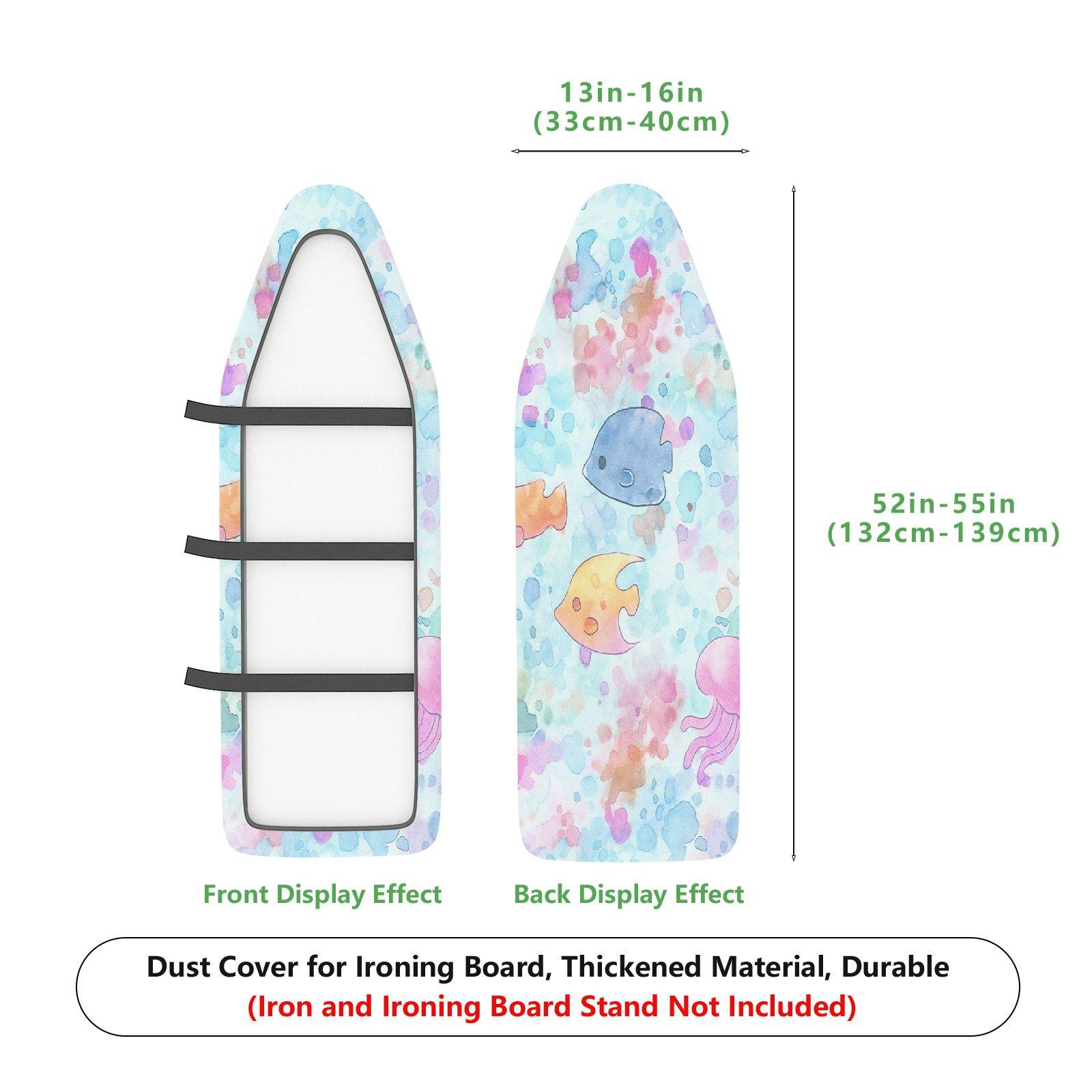 1-Piece Ocean Sea Animal  Ironing Board Cover, Universal Size, Without Board