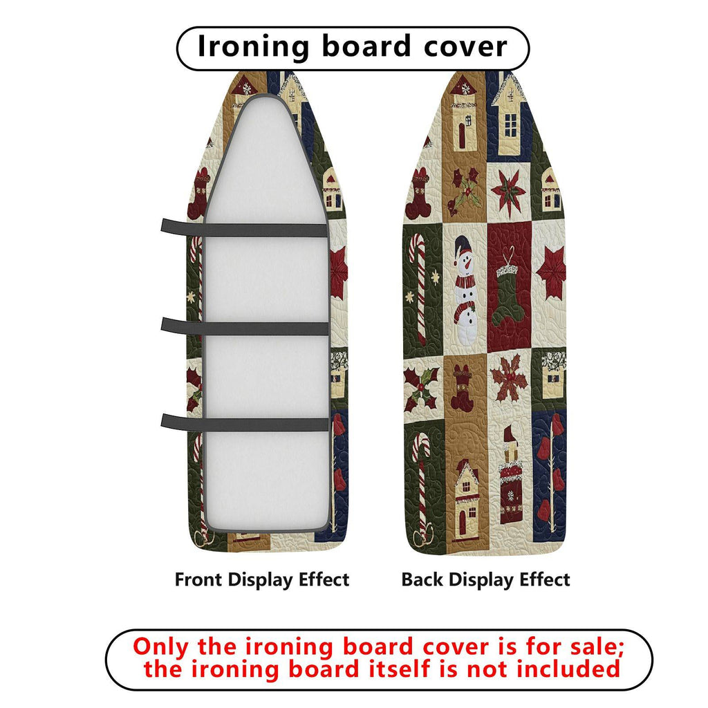 1-Piece Christmas Snowman Candy  Ironing Board Cover, Universal Size, Without Board