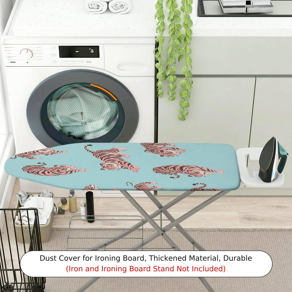1-Piece Tiger Pattern Blue Animal Theme  Ironing Board Cover, Universal Size, Without Board