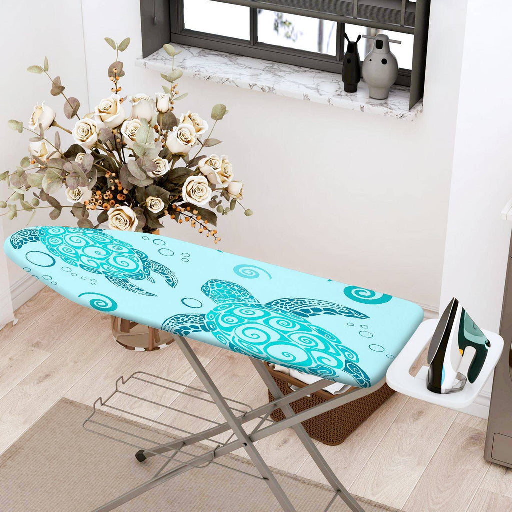 1-Piece Turtle Ocean Swirl  Ironing Board Cover, Universal Size, Without Board