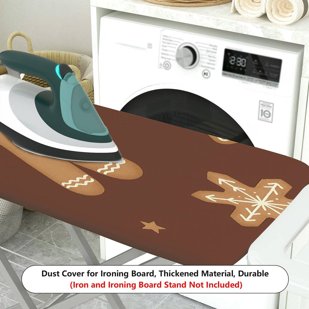 1-Piece Gingerbread Star Christmas  Ironing Board Cover, Universal Size, Without Board