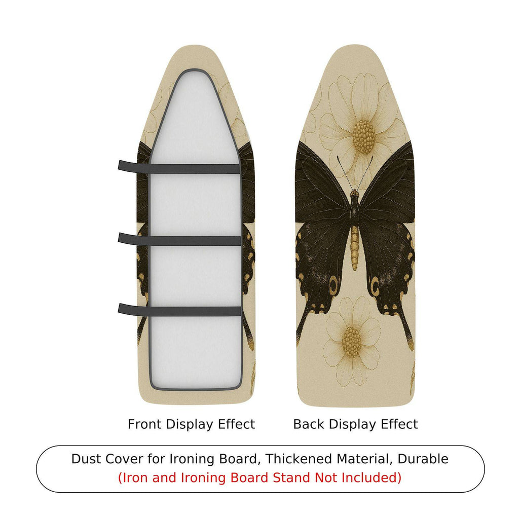 1-Piece butterfly floral beige  Ironing Board Cover, Universal Size, Without Board