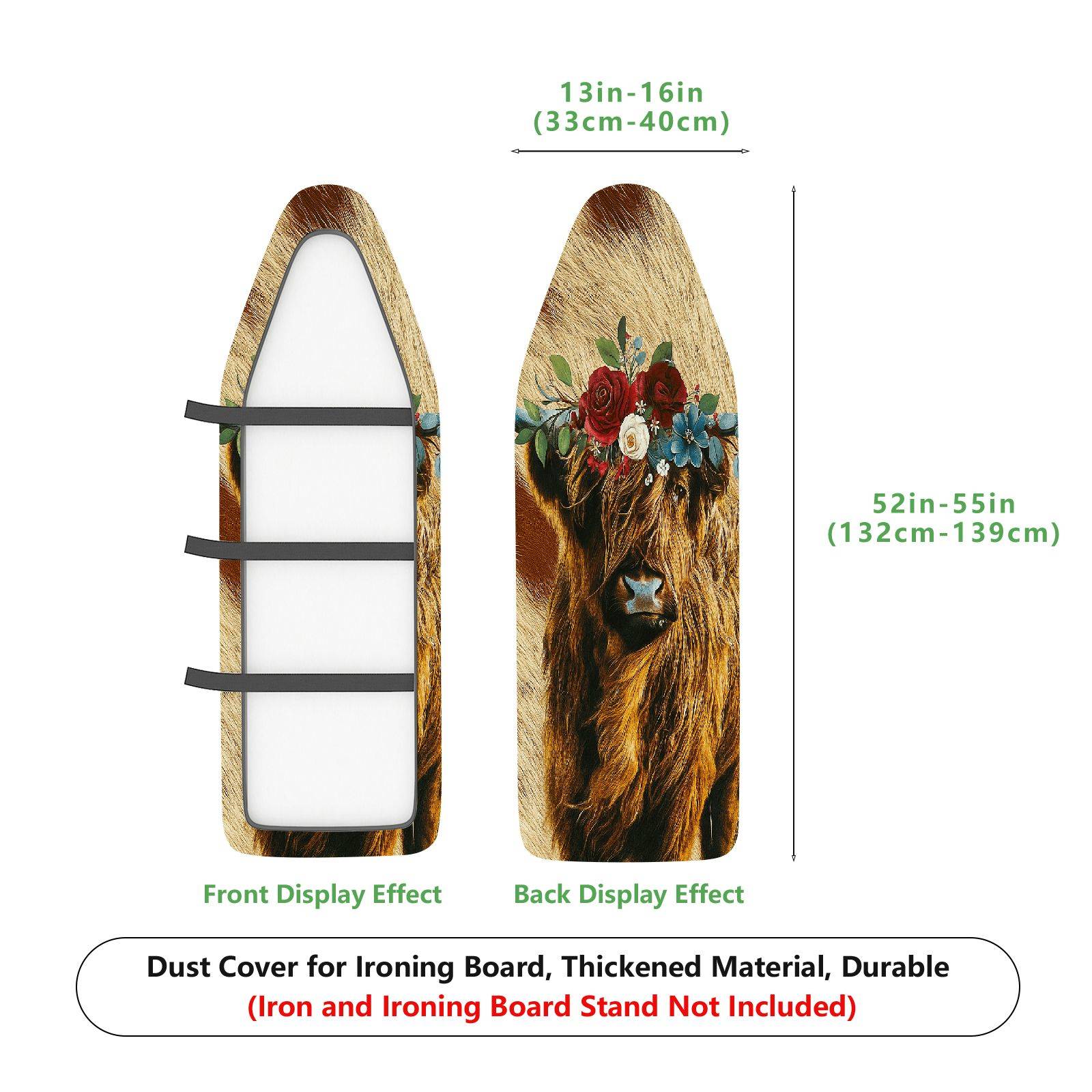 1-Piece Floral Animal Rustic  Ironing Board Cover, Universal Size, Without Board