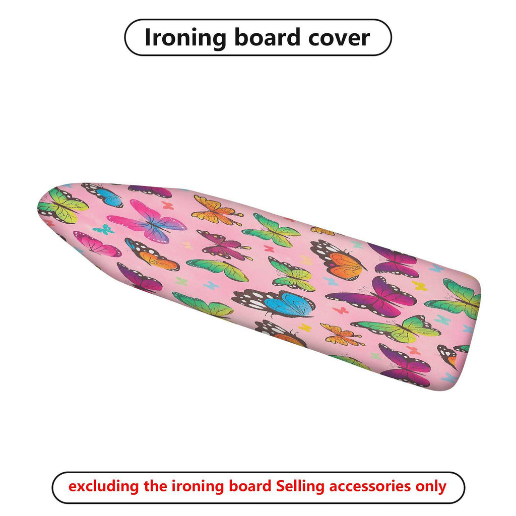 1-Piece Butterfly Colorful Pink  Ironing Board Cover, Universal Size, Without Board