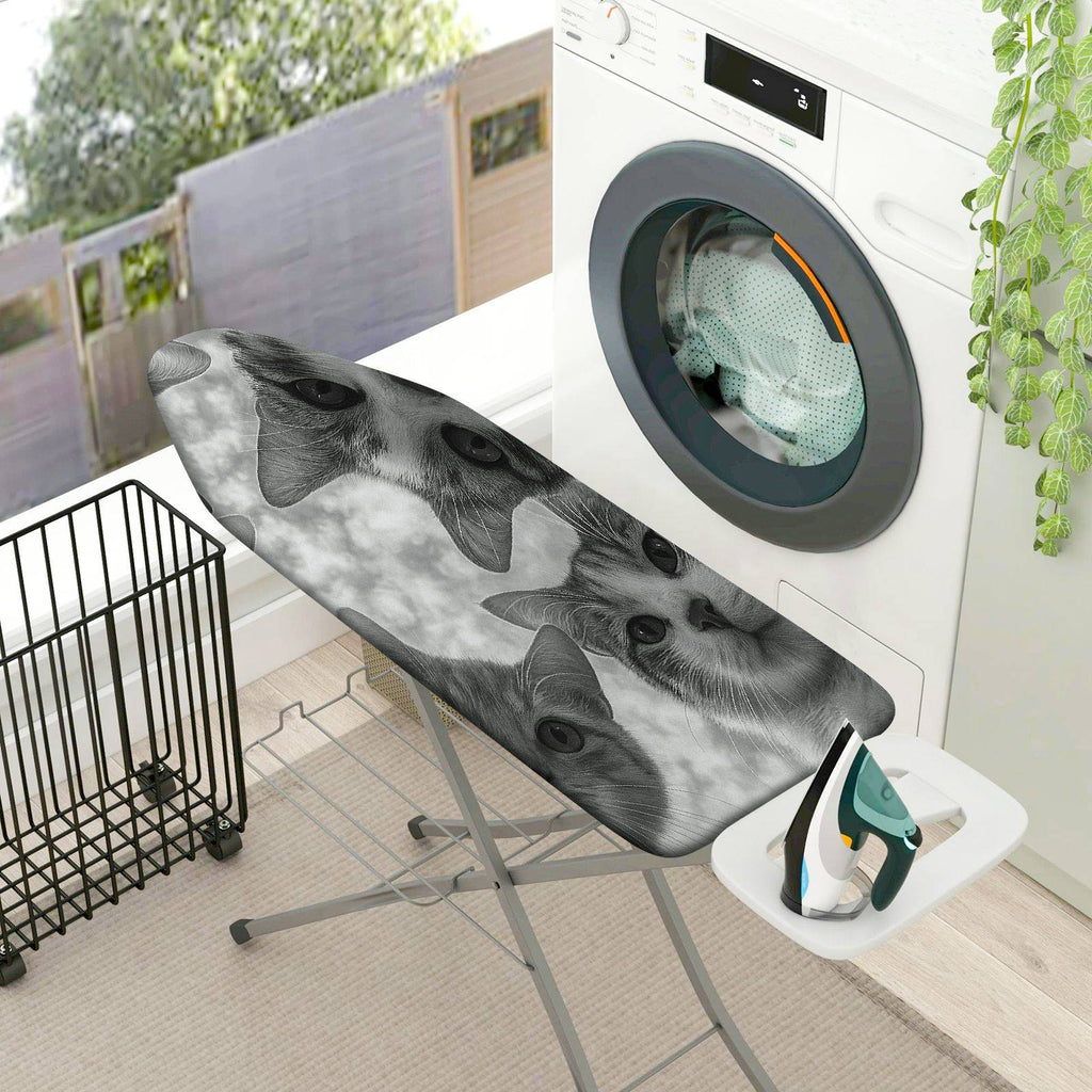 1-Piece Cat Face Animal Print Feline Pattern  Ironing Board Cover, Universal Size, Without Board