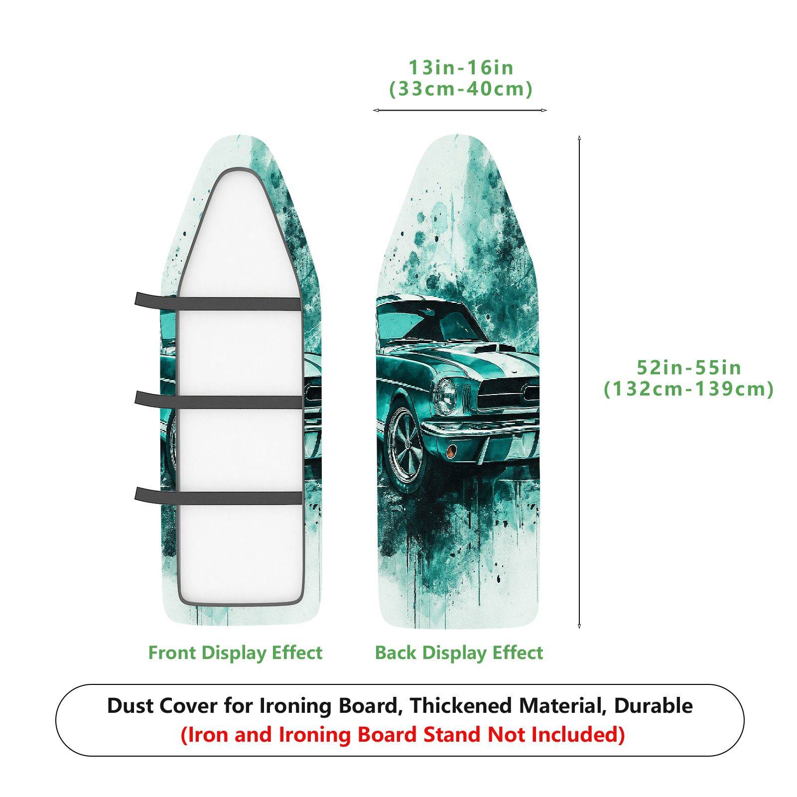 1-Piece Racing Car Abstract Art Modern  Ironing Board Cover, Universal Size, Without Board