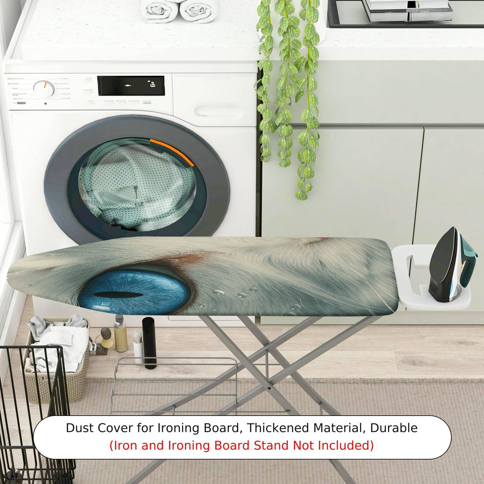 1-Piece Cat Eye Animal Print Blue  Ironing Board Cover, Universal Size, Without Board