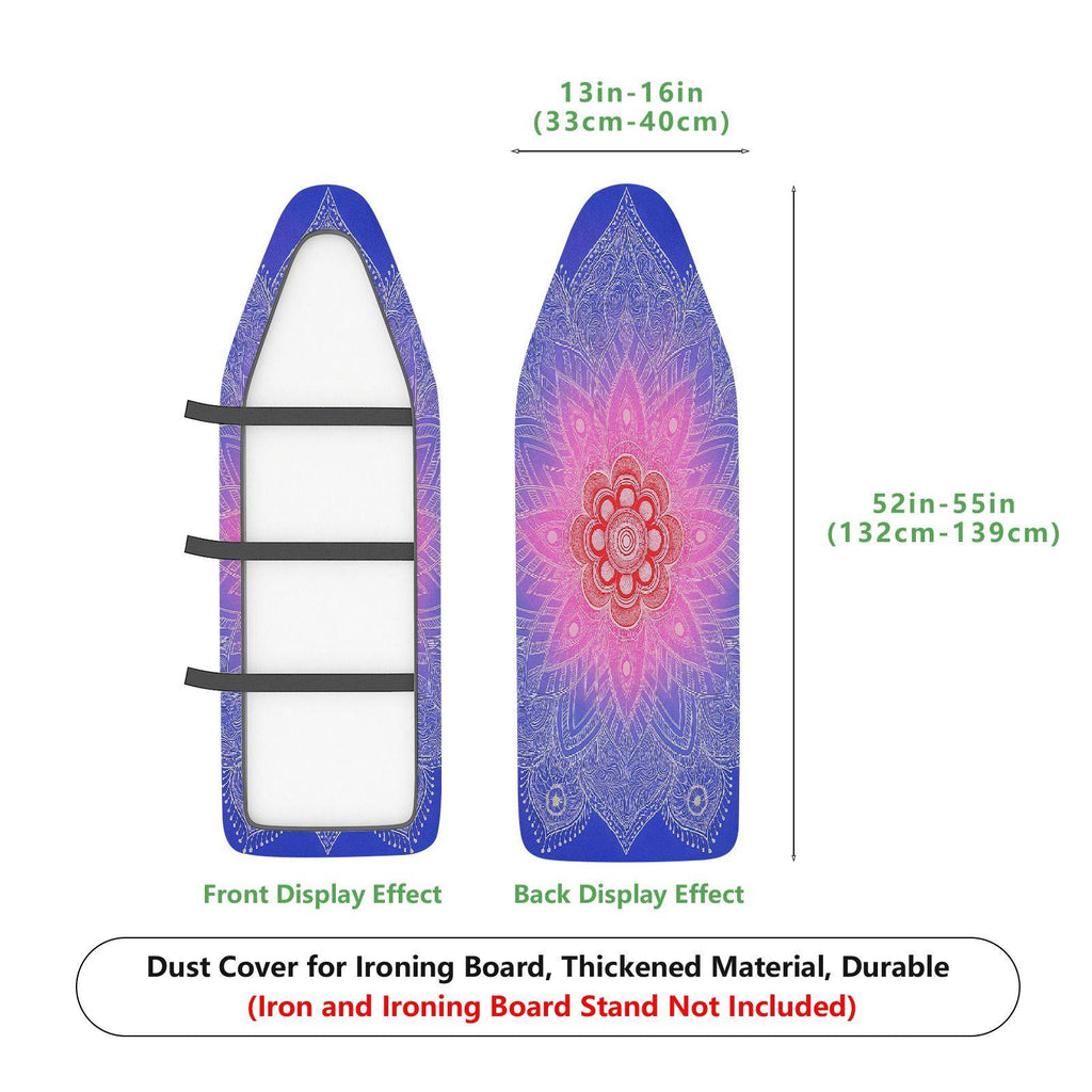 1-Piece Mandala Floral Pink  Ironing Board Cover, Universal Size, Without Board