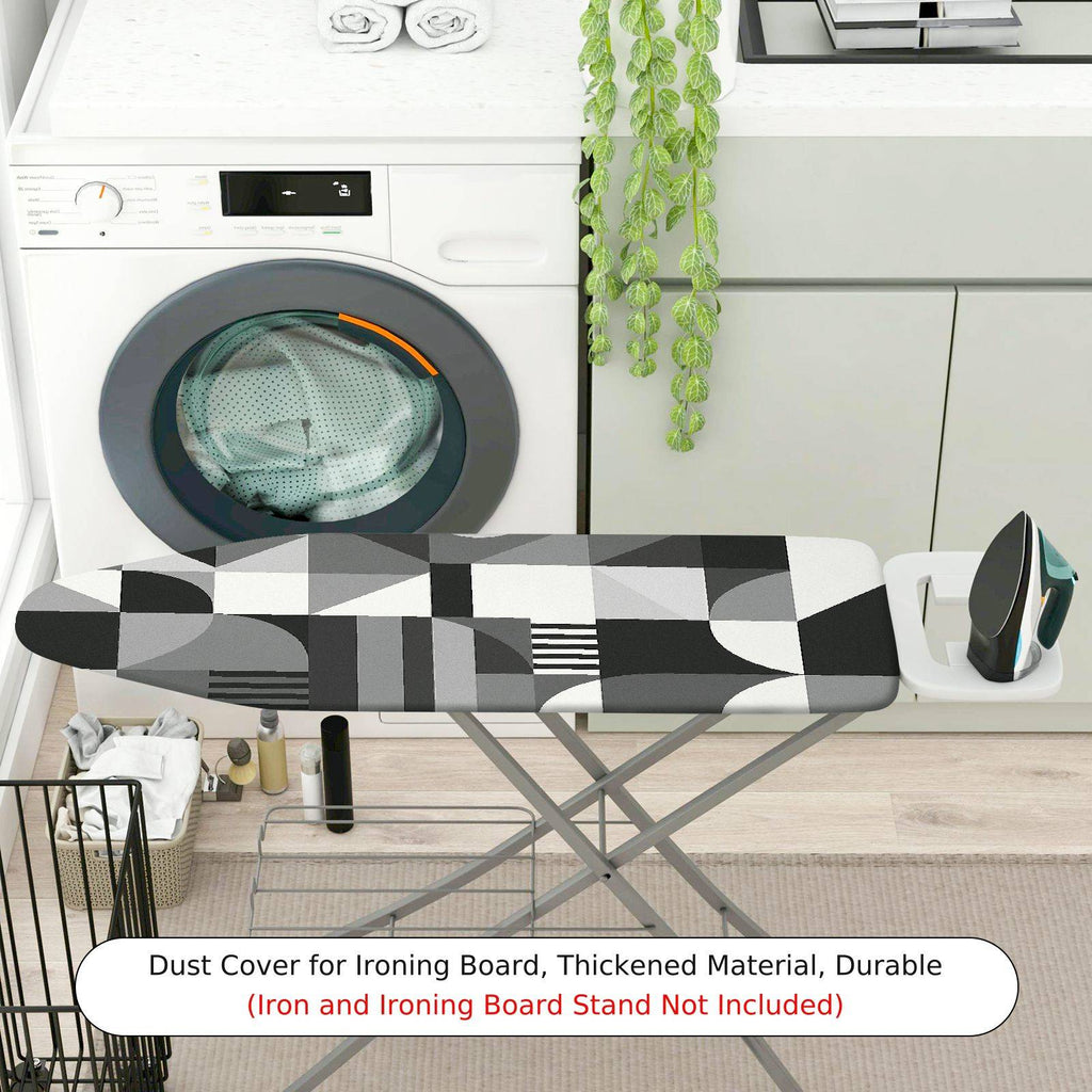1-Piece Geometric Abstract Monochrome  Ironing Board Cover, Universal Size, Without Board