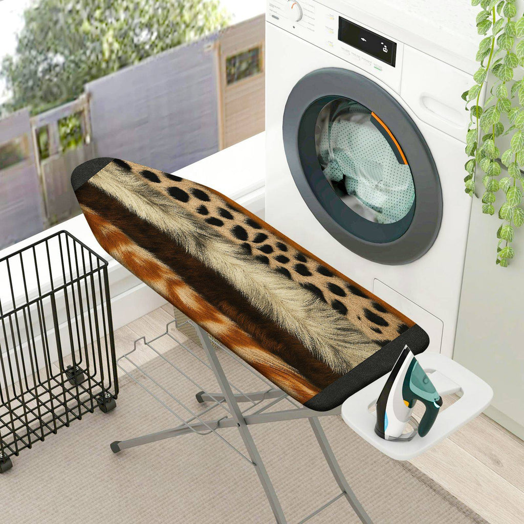 1-Piece Leopard Print Safari Animal  Ironing Board Cover, Universal Size, Without Board