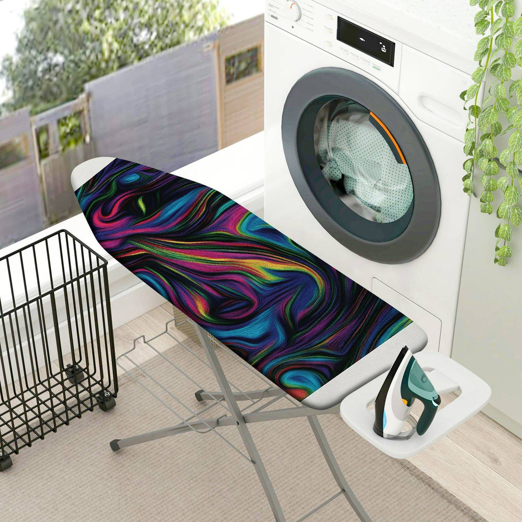 1-Piece Colorful Abstract Psychedelic  Ironing Board Cover, Universal Size, Without Board