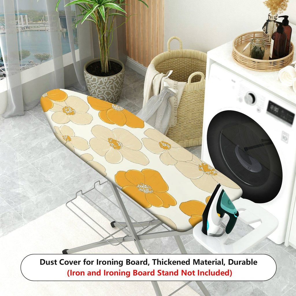1-Piece Floral Yellow Beige Pattern  Ironing Board Cover, Universal Size, Without Board