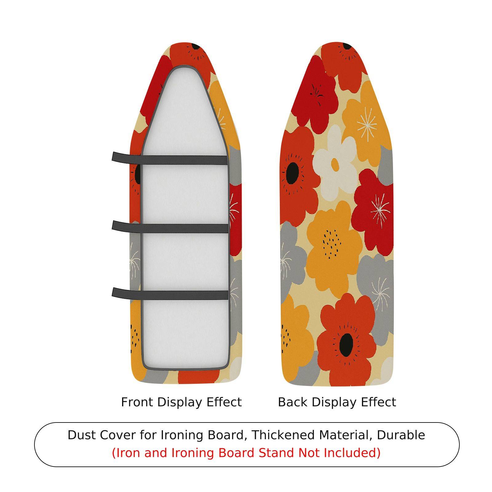 1-Piece Floral Vintage Retro  Ironing Board Cover, Universal Size, Without Board
