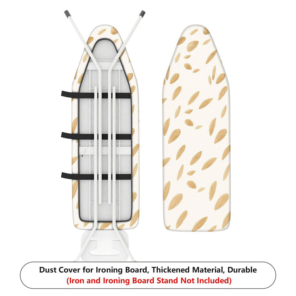 1-Piece Leaf Pattern Beige Decorative  Ironing Board Cover, Universal Size, Without Board