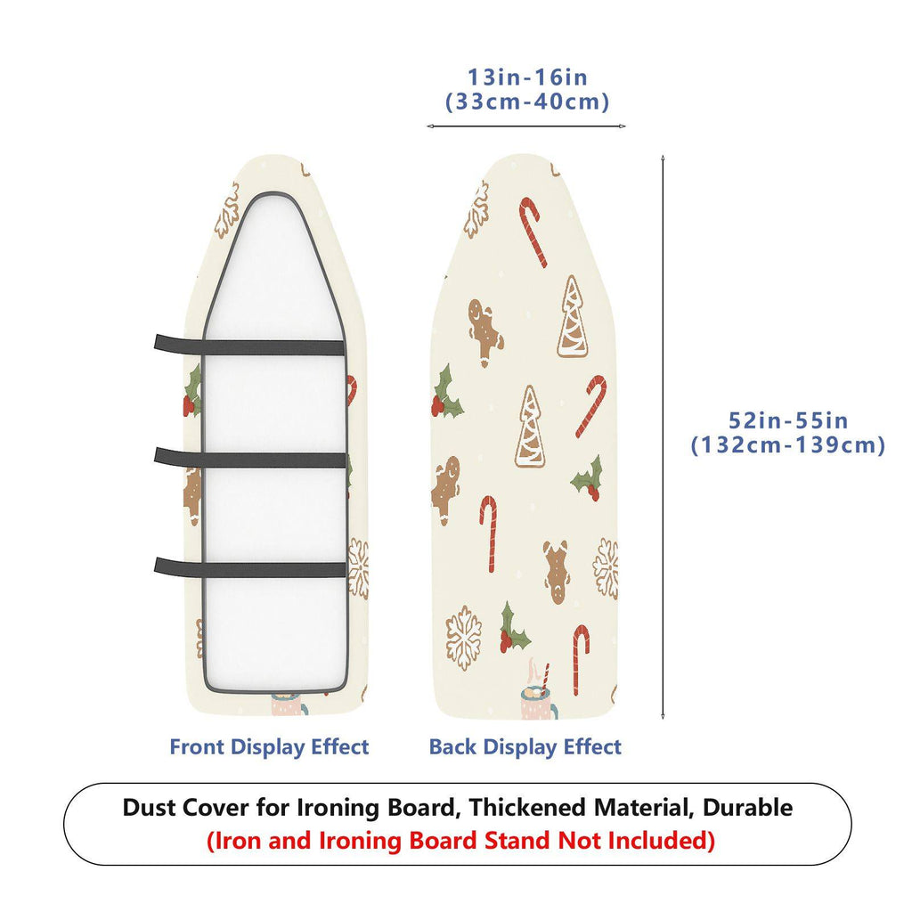 1-Piece Christmas Candy Gingerbread  Ironing Board Cover, Universal Size, Without Board