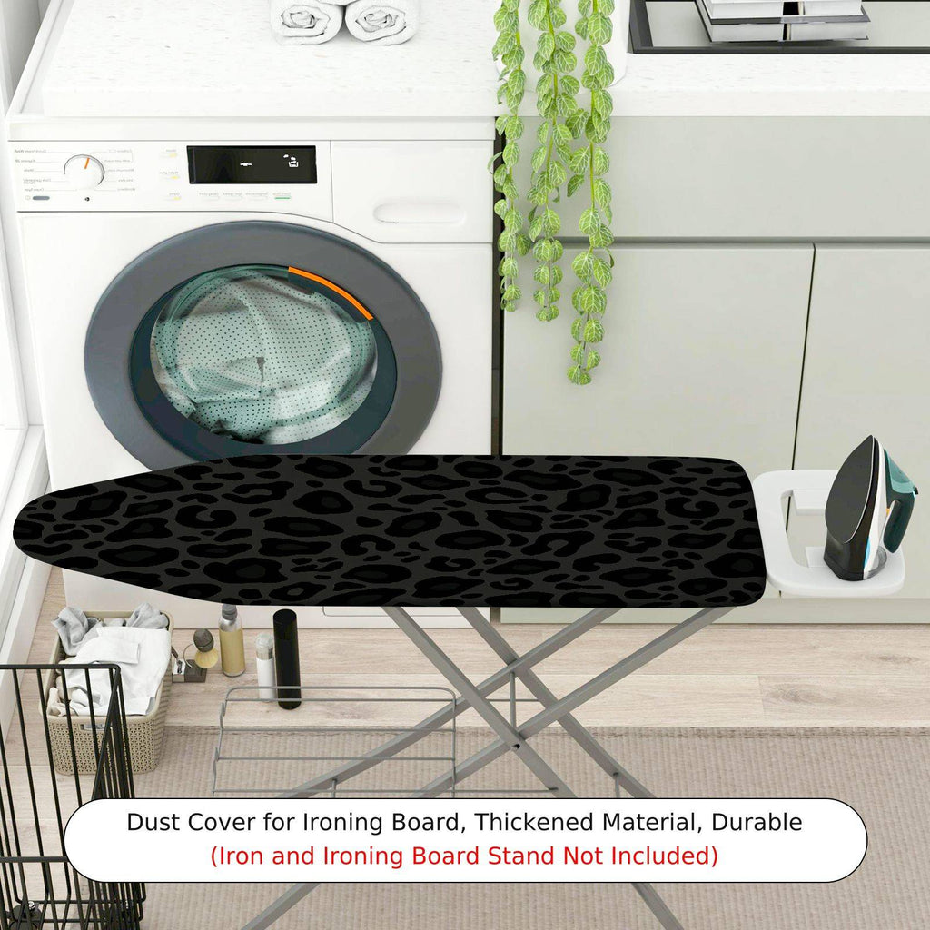 1-Piece Leopard Print Black Pattern Animal  Ironing Board Cover, Universal Size, Without Board