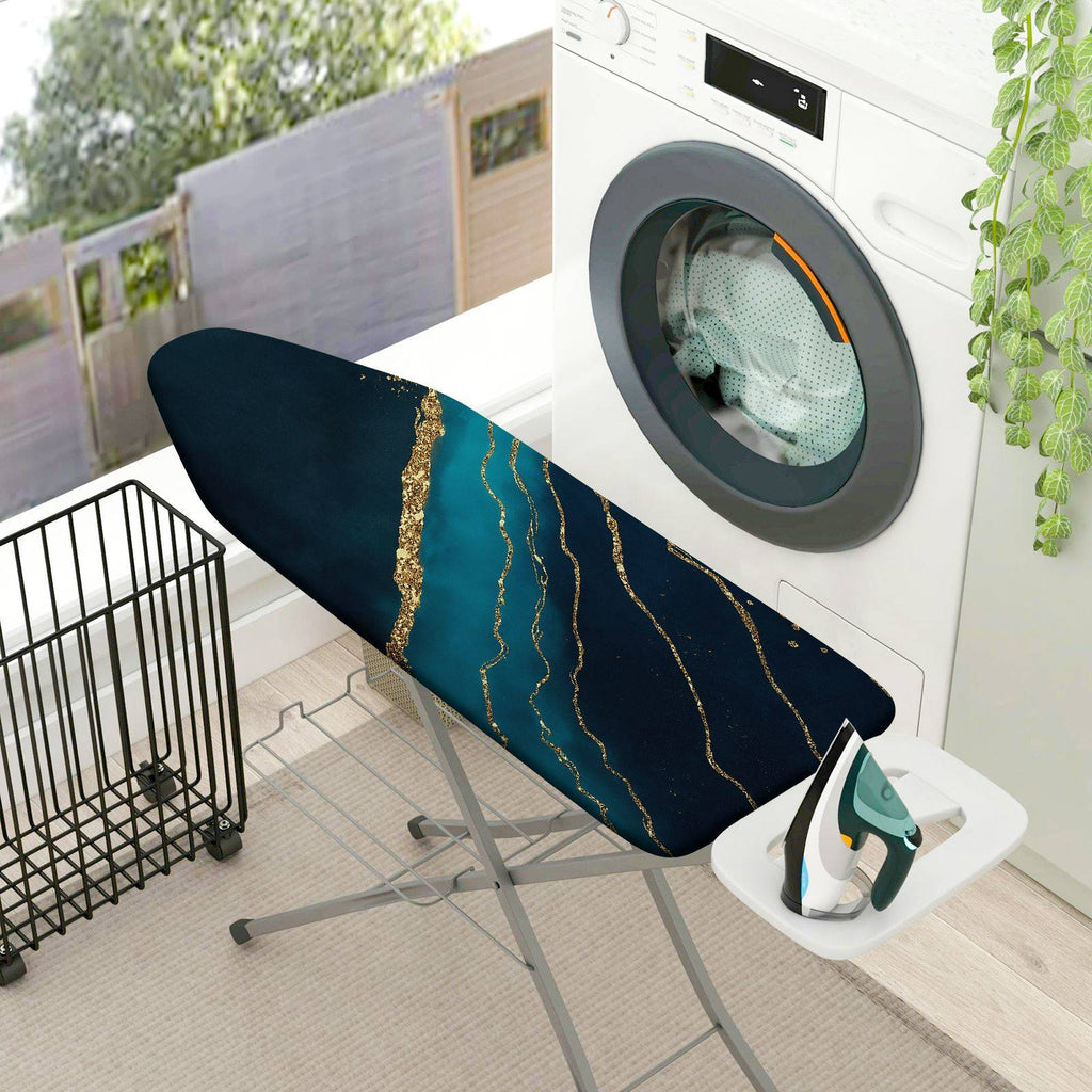 1-Piece Abstract Marble Art Elegant  Ironing Board Cover, Universal Size, Without Board