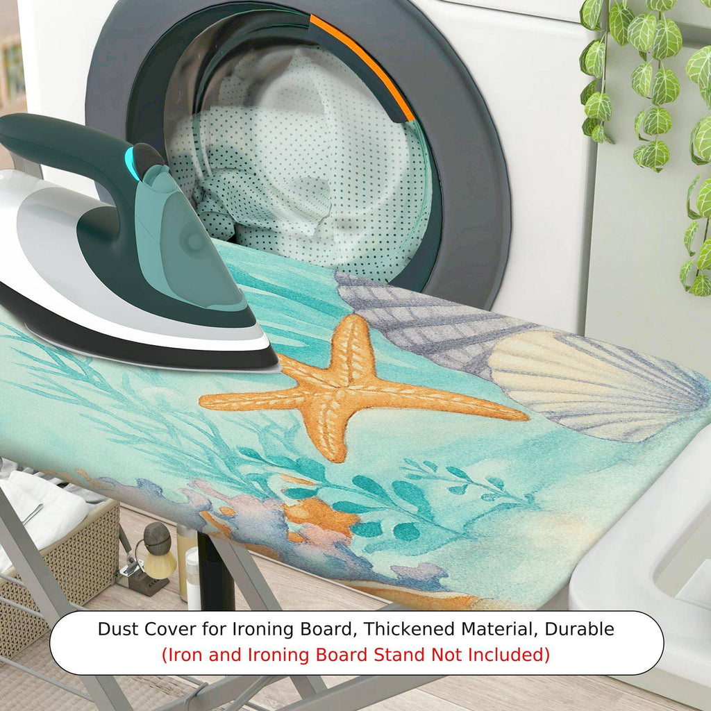 1-Piece Ocean Sea Turtle Starfish  Ironing Board Cover, Universal Size, Without Board