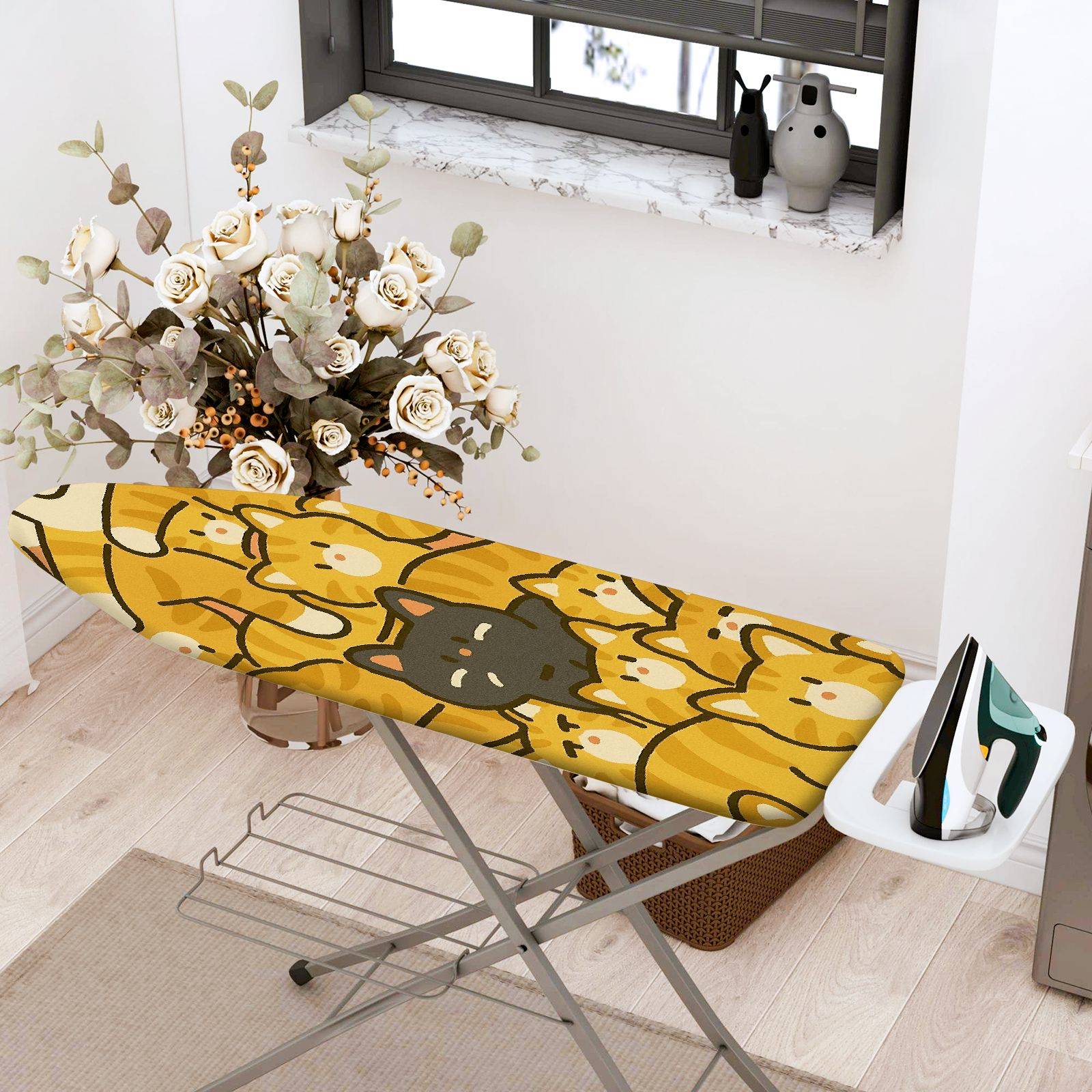 1-Piece Cat  Animal  Ironing Board Cover, Universal Size, Without Board
