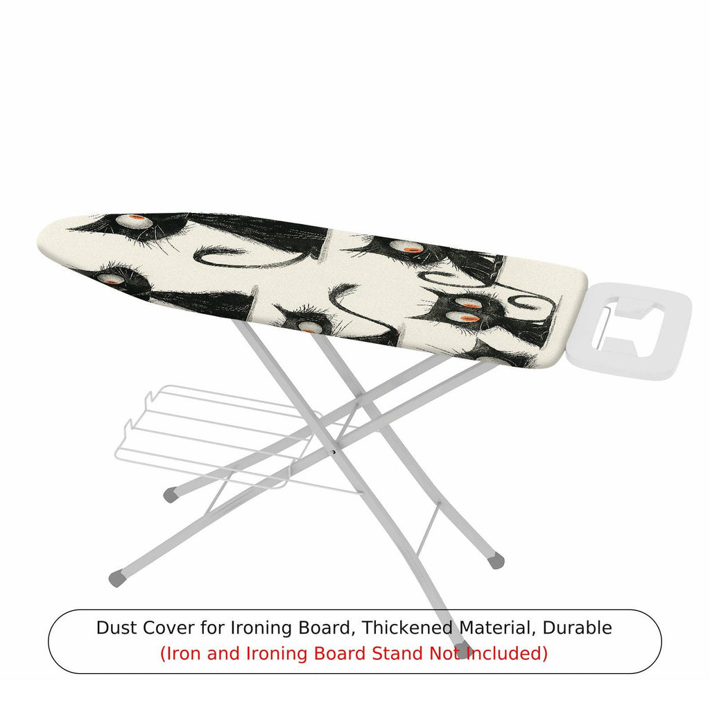 1-Piece Cat Pattern Black  Animal  Ironing Board Cover, Universal Size, Without Board