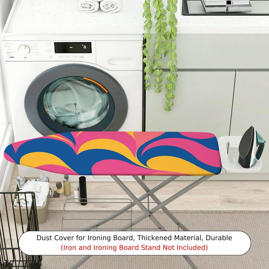 1-Piece Abstract Colorful Swirl Pattern  Ironing Board Cover, Universal Size, Without Board
