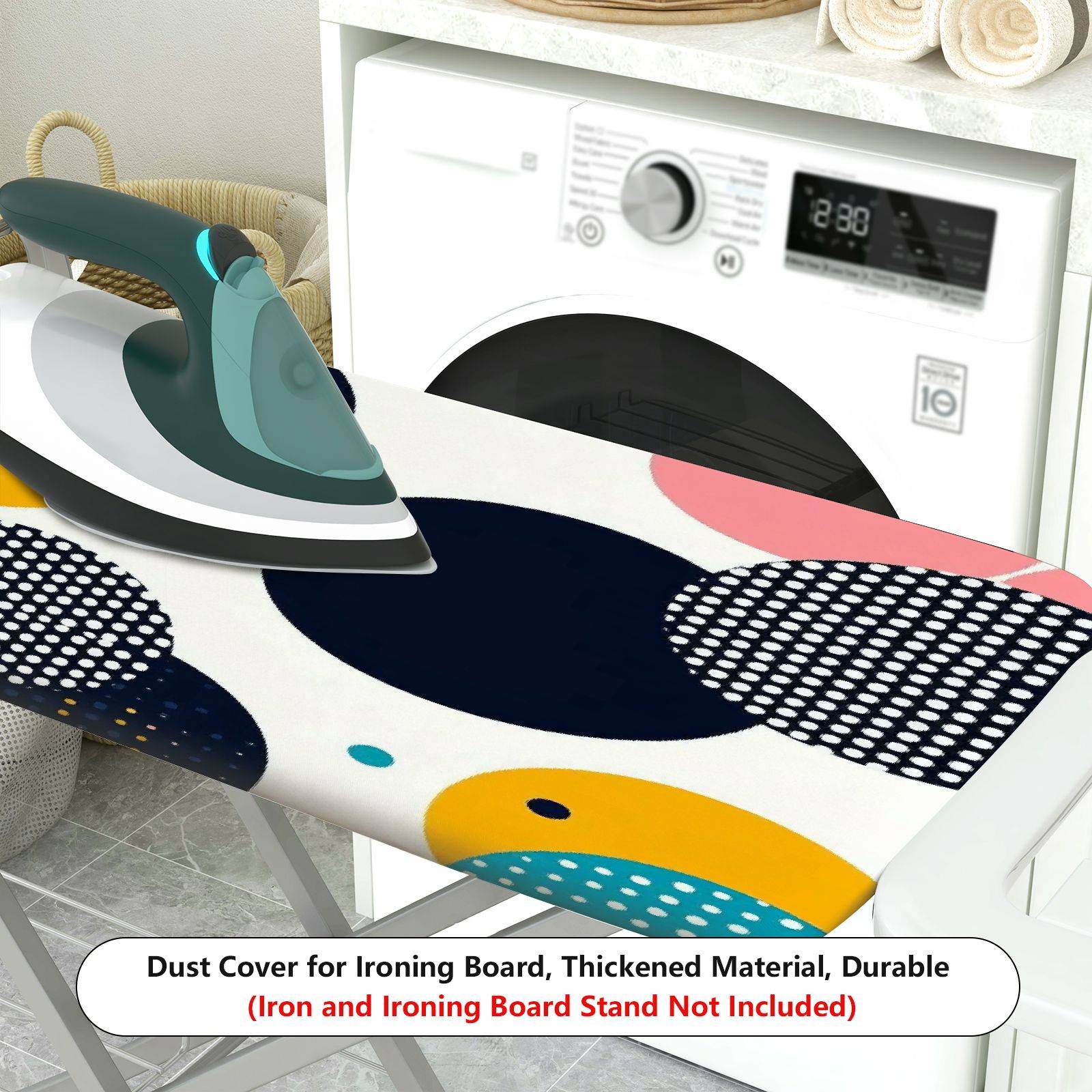 1-Piece Abstract Pattern Colorful Circle Modern  Ironing Board Cover, Universal Size, Without Board