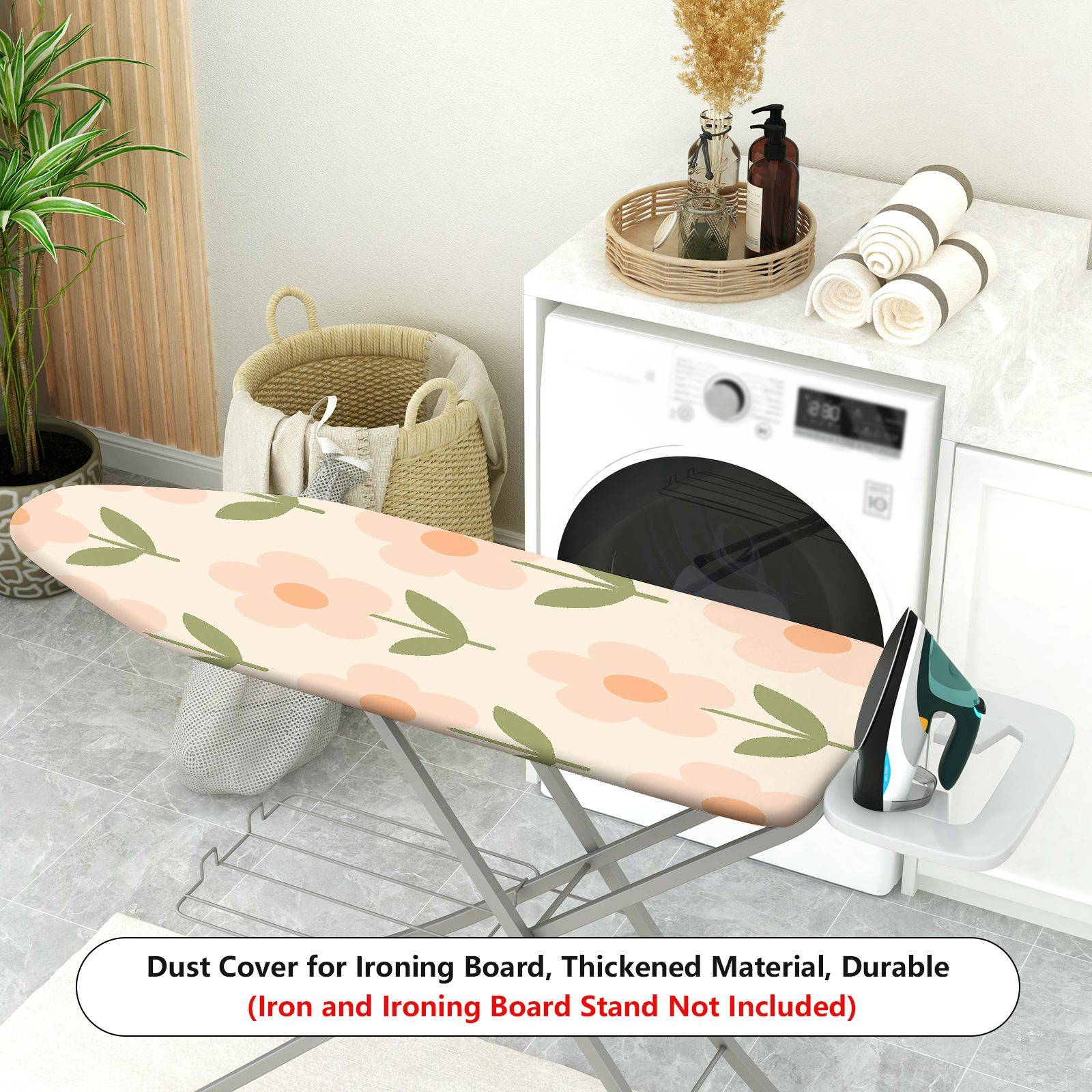 1-Piece Floral Pattern Pastel Retro  Ironing Board Cover, Universal Size, Without Board