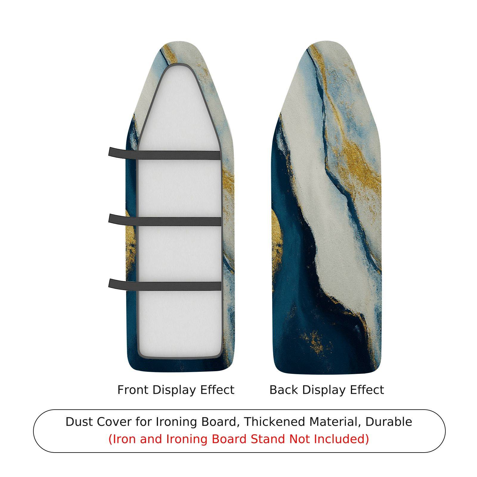 1-Piece Abstract Ocean Gold  Ironing Board Cover, Universal Size, Without Board