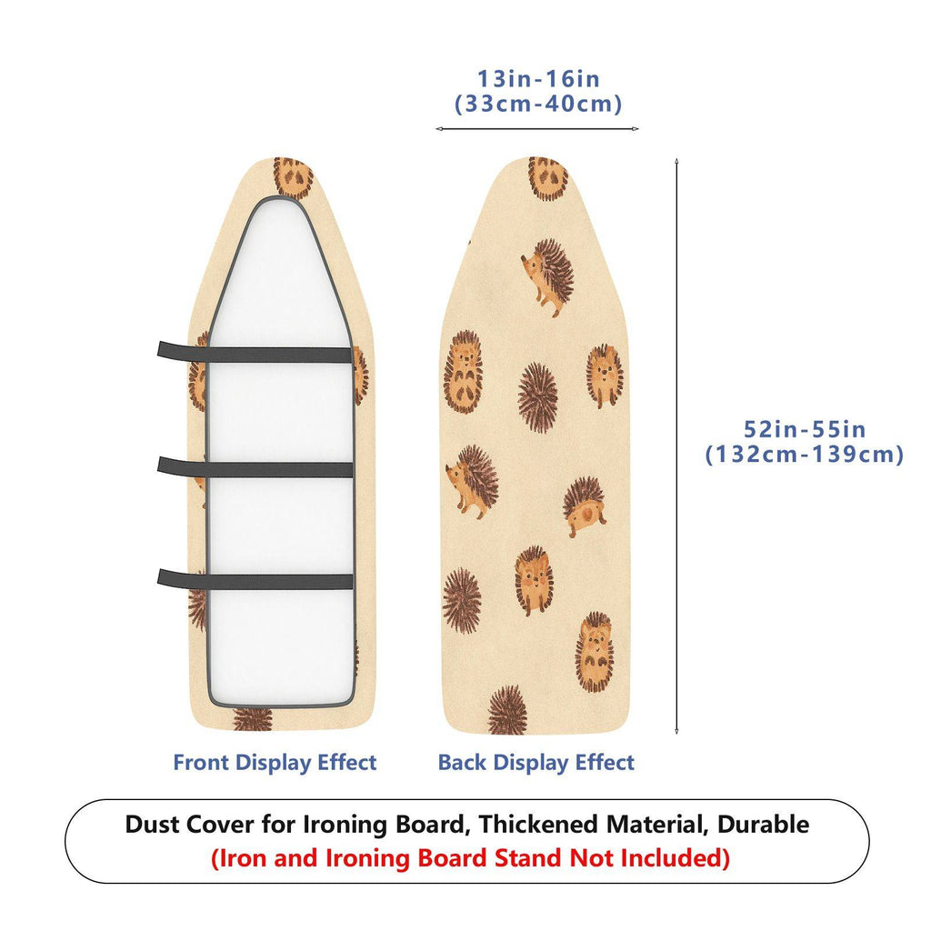 1-Piece Hedgehog Animal Print Beige  Ironing Board Cover, Universal Size, Without Board