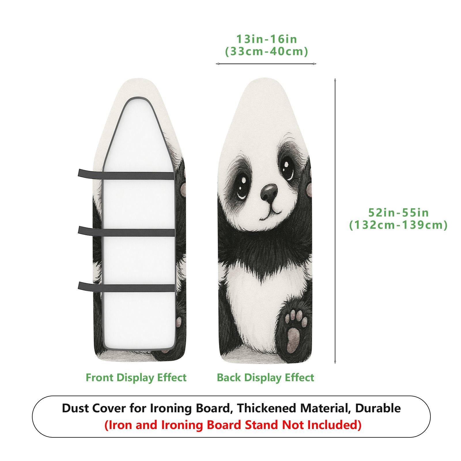 1-Piece Panda Bear Animal  Ironing Board Cover, Universal Size, Without Board
