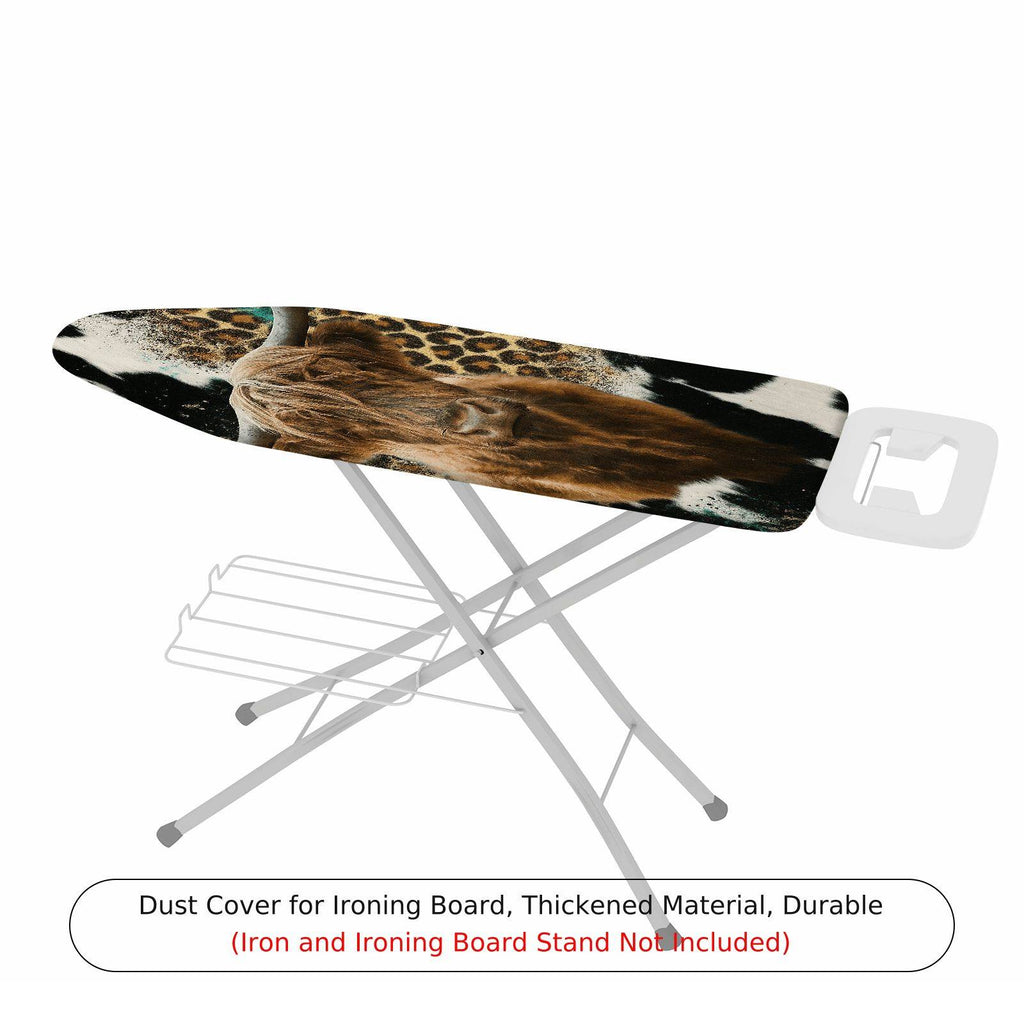 1-Piece Animal Print Cow Fur Pattern Leopard  Ironing Board Cover, Universal Size, Without Board